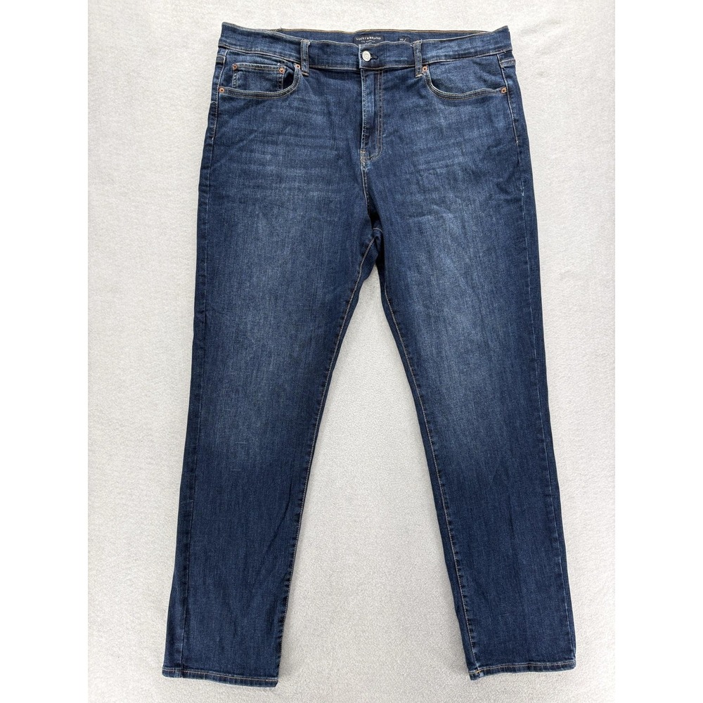 Lucky Brand 410 Athletic Straight Jeans Mens 40x34 Blue Dark Stretch Denim Pants